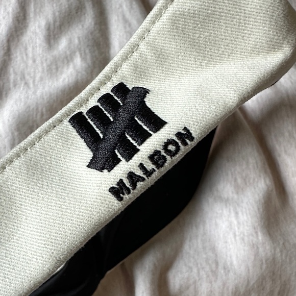 Malbon Undefeated Collab Buckets Ivory Visor Velcro Strap Adjustable - Picture 4 of 5